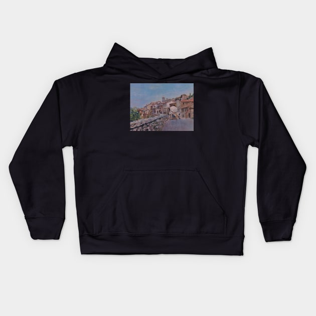 Morning in Orvieto Kids Hoodie by iragrit